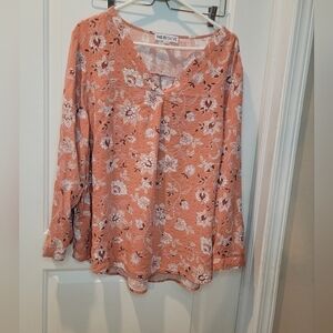 Meri Skye Beautiful Floral Blouse Size 2X